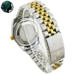 ست ساعت رولکس دیت جاست مردانه و زنانه صفحه مشکی 2649 - Image 4
