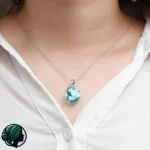گردنبند کره ماه شب تاب استیل - Image 2